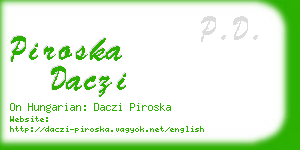 piroska daczi business card